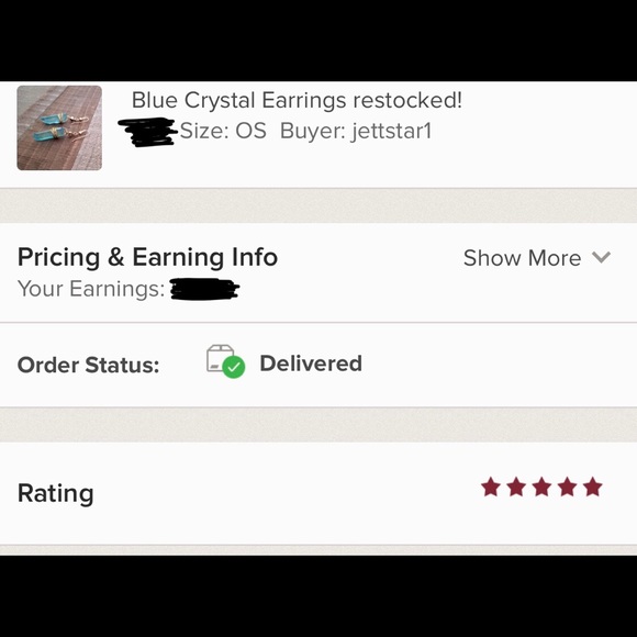 Blue Crystal Earrings restocked! Sale! - Picture 3 of 4